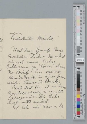 Brief an Johannes Brahms