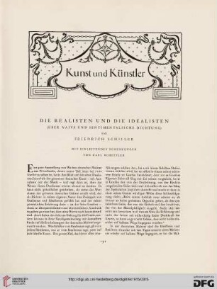 13: Die Realisten und die Idealisten : (über naive und sentimentalische Dichtung)