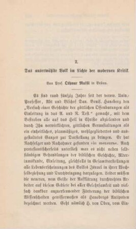564-597 Das auserwählte Volk im Lichte der modernen Kritik