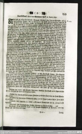 N.143. Kauff-Brieff über den Gronauer Hoff de Anno 1691