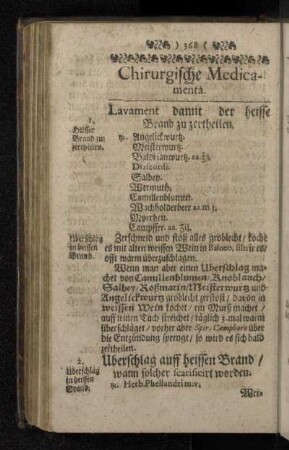 Chirurgische Medicamenta.