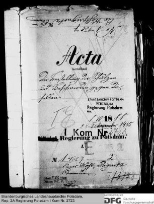 Anstellung und Dienstführung der Schulzen, Gemeindevorsteher, Bürgermeister, Beigeordneten und Schöffen im Kreis Westprignitz
