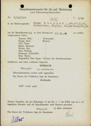 Stopper, Eugen