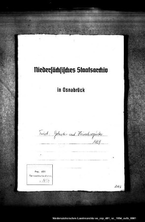 Twist Zivilstandsregister der westfälischen Zeit Geburts-, Aufgebots- und Heiratsregister