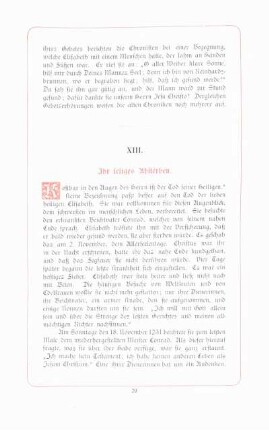 XIII. Ihr seliges Absterben.