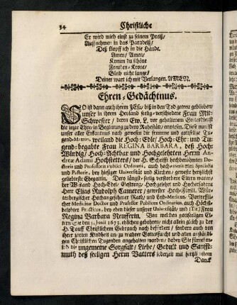 34-44, Ehren-Gedächtnus.