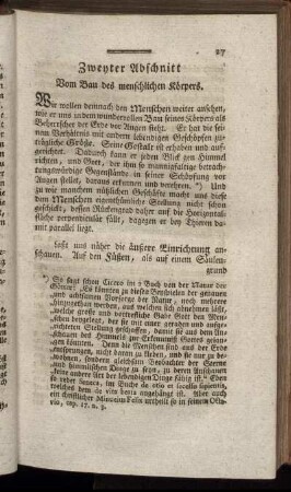 Zweyter Abschnitt. Vom Bau des menschlichen Körpers.