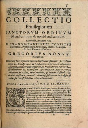 Privilegiorum sacrorum ordinum fratrum Mendicantium & non Mendicantium : collectio iuxta Sacri Concilii Tridentini ...