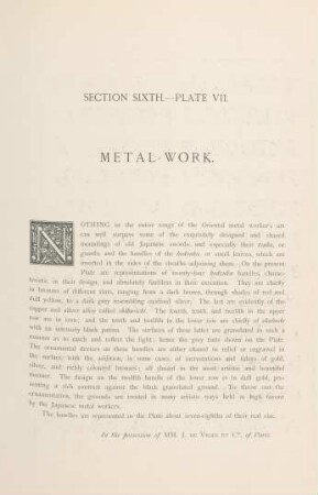 Plate VII. Metal-work