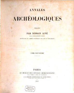 Annales archéologiques. 2. 1845