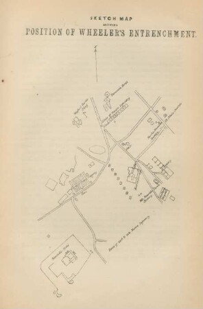 Sketch map showing position of wheeler's entrenchment