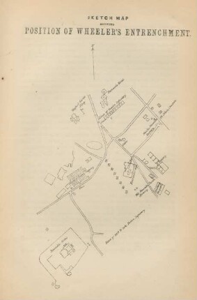 Sketch map showing position of wheeler's entrenchment