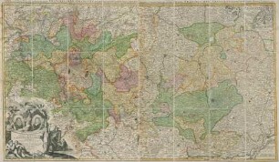 Circuli Franconiae Pars Orientalis Et Potior novissimè delineata : quam Illustrißimis Generosißimis ac Excellentißimis Dn. Dn. Toti Circ. Francon. Legatis pro Salute publ. Norimbergae congregatis Dominis suis Gratiosis