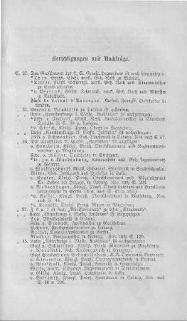 Berichtigungen und Nachträge