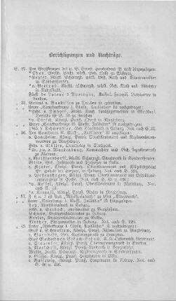 Berichtigungen und Nachträge