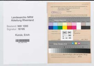 Entnazifizierung Erich Kunze, geb. 11.06.1904 (Kaufmann)