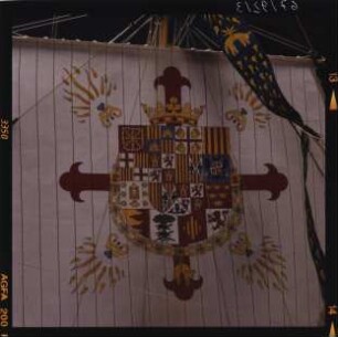 Vollmodell der spanischen Galeone "Santa Maria del Pilar", um 1535, Maßstab 1:50, Detailansicht
