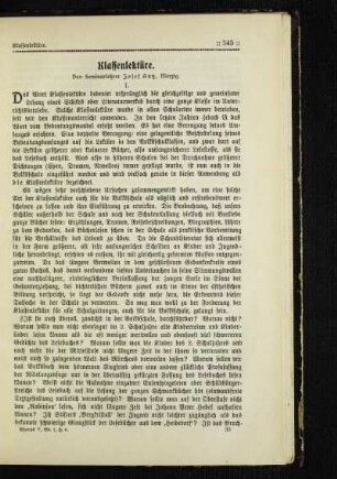 Klassenlektüre