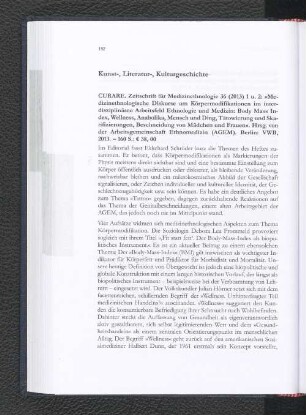 Kunst-, Literatur-, Kulturgeschichte.