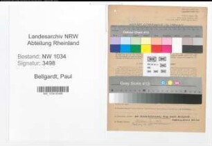 Entnazifizierung Paul Bellgardt , geb. 31.07.1909 (Stabsfeldwebel)
