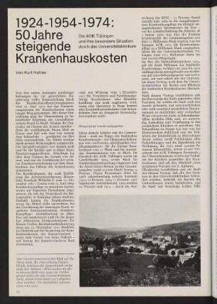 54-59, 50 Jahre steigende Krankenhauskosten