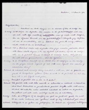 [Brief von A. B. Sondheim an Otto Selz vom 20. Dezember 1942]