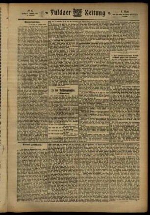 Dritte Ausgabe vom Freitag, den 05. Januar 1912.
