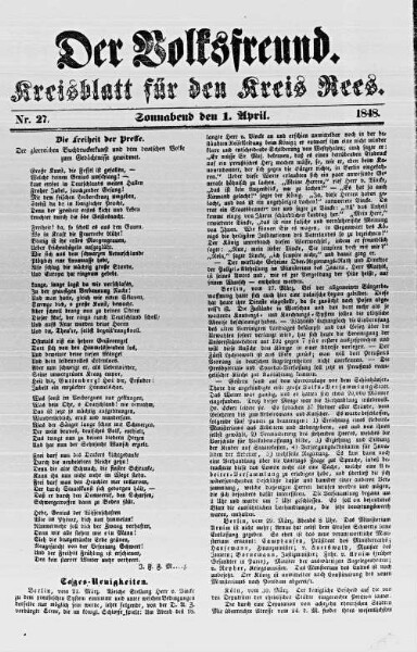 Titelseite einer Zeitung