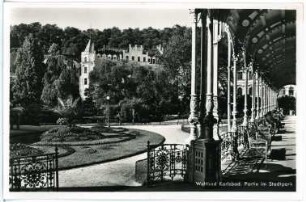 Weltbad Karlsbad. Partie im Stadtpark