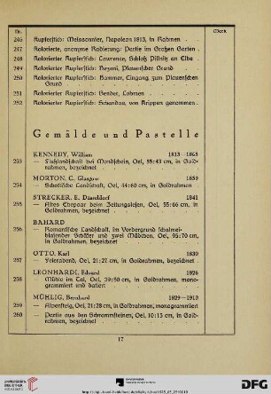 Gemälde und Pastelle (Nr. 253-300)