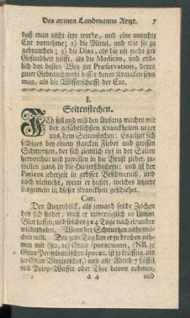 I. Seitenstechen