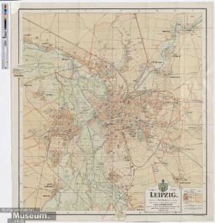 Plan der Stadt Leipzig