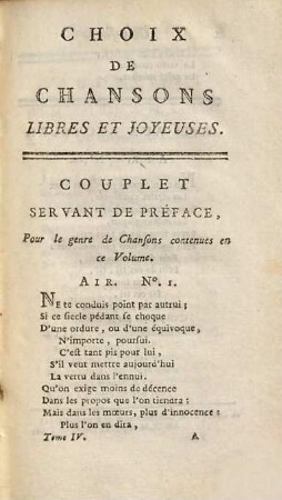 Chansons Choisies, Avec Les Airs Notés, 4