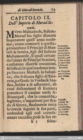 Capitolo IX. Dell' Imperio di Murad Secondo