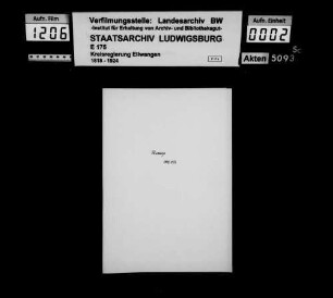 Anmeldungen nicht politischer Vereine zur Eintragung in das Vereinsregister, OA Ellwangen