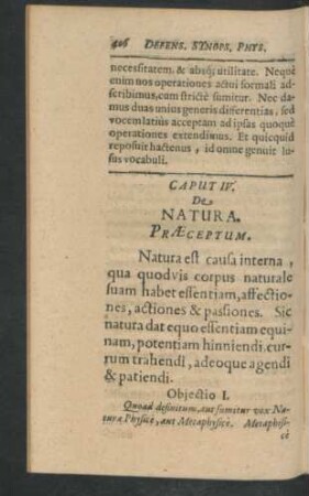 Caput IV. De Natura.