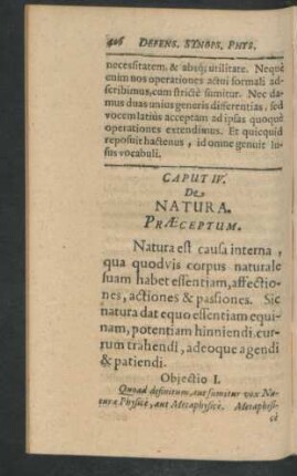 Caput IV. De Natura.