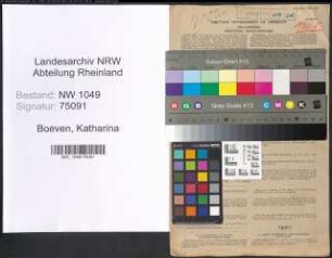 Entnazifizierung Katharina Boeven , geb. 13.01.1896 (Masseurin)