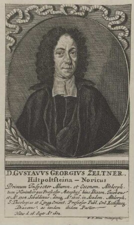 Bildnis des Gustavvs Georgivs Zeltner
