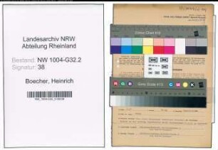 Entnazifizierung Heinrich Boecher , geb. 17.07.1891 (Beamter)