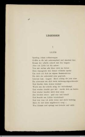 Legenden / Karl Wolfskehl