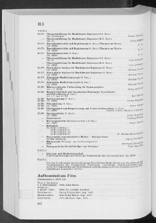 Aufbaustudium Film