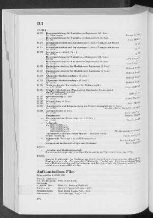 Aufbaustudium Film