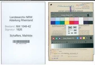 Entnazifizierung Mathilde Schaffers , geb. 25.10.1902 (Kaufmaennische Angestellte)