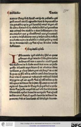 Informatis igitur electoribus qualiter et quas persona eligere debeant, consequenter informandus est rite et canonice electus qualiter electioni de se facte consentiat...