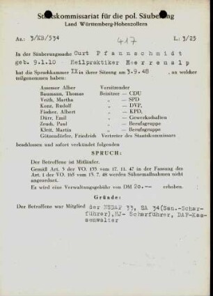 Pfannenschmidt, Curt