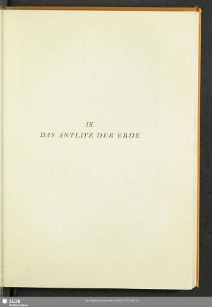 IX. Das Antlitz Der Erde