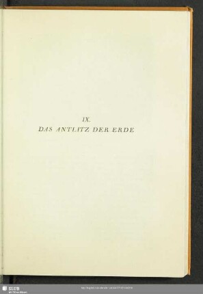 IX. Das Antlitz Der Erde
