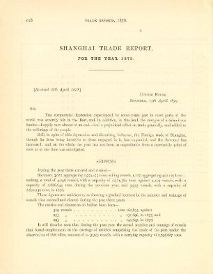 Shanghai trade report