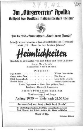 Heimlichkeiten